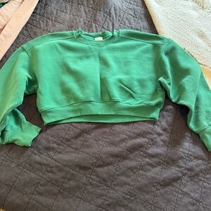 Green Aerie Cropped Crew Neck medium